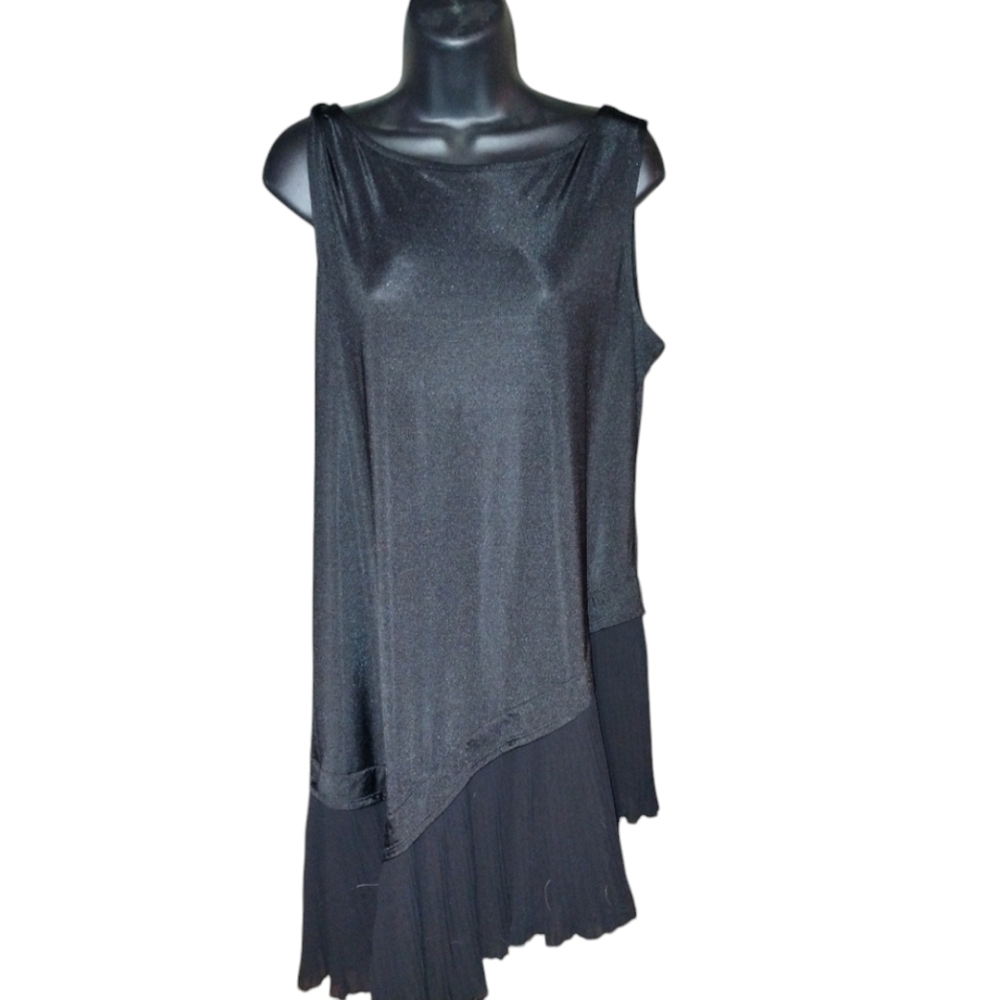 H by Halston Retro Flapper style Sleeveless dress, asymmetrical Like New
